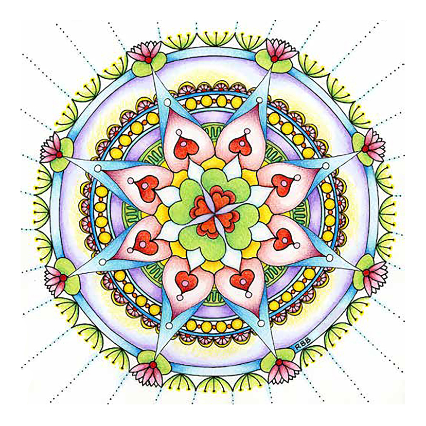 Mandala kaart Veel Geluk - Succes kaarten Succes kaarten - Mandala kaart Veel Geluk