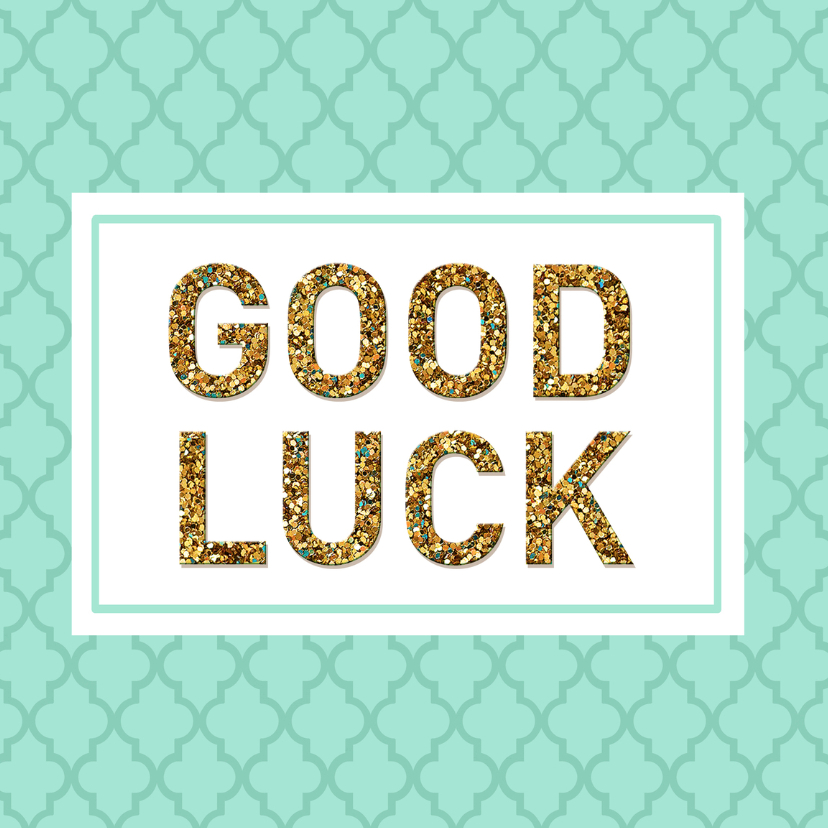 Succes Good luck mint - Succes kaarten Succes kaarten - Succes Good luck mint