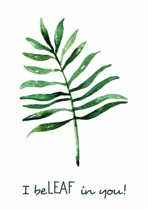 Succes kaart "Leaf" - WW - Succes kaarten Succes kaarten - Succes kaart "Leaf" - WW