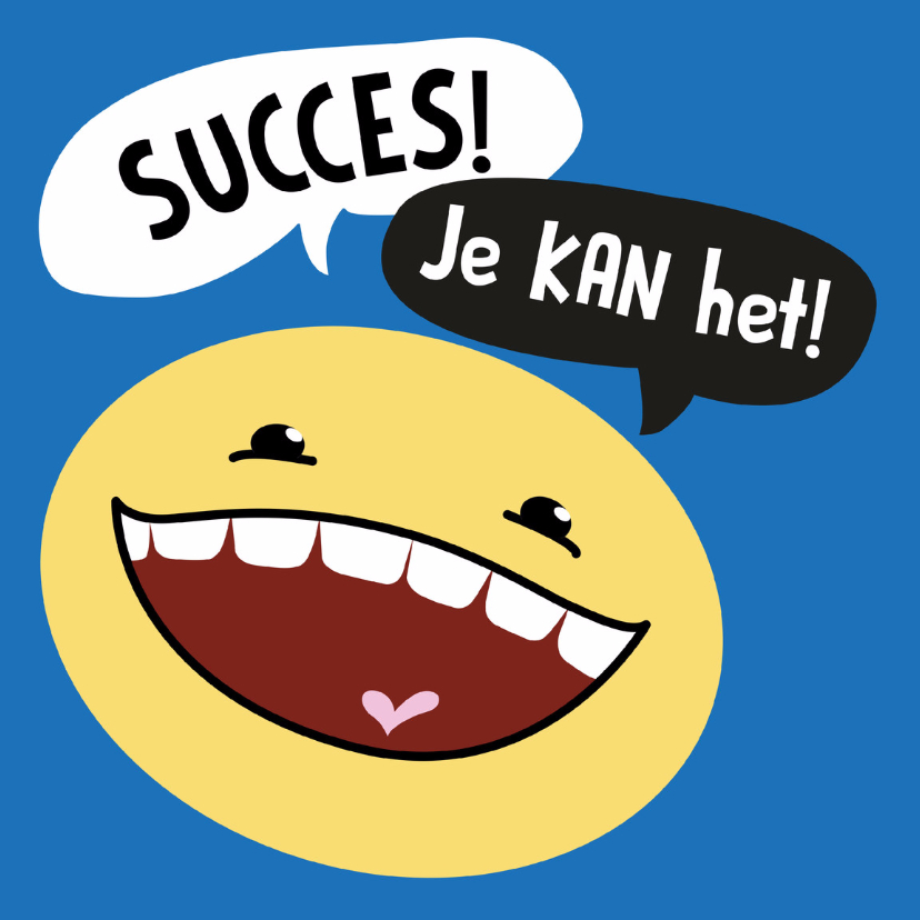 Succes kaart Smiley - Succes kaarten Succes kaarten - Succes kaart Smiley