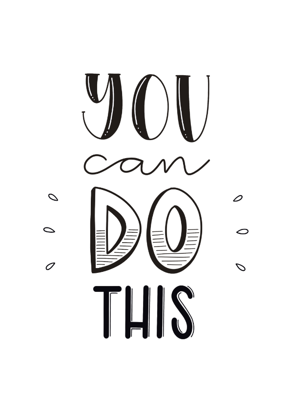 Succes kaart - You can do this - Succes kaarten Succes kaarten - Succes kaart - You can do this
