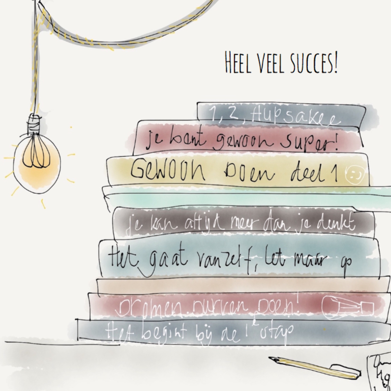 Succes kaartje illustratie - Succes kaarten Succes kaarten - Succes kaartje illustratie