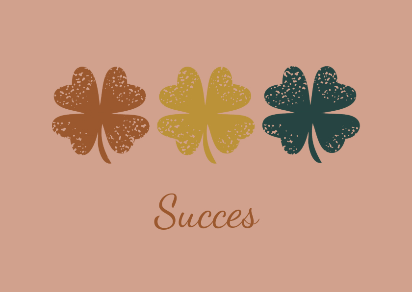 Succes klavertjes - Succes kaarten Succes kaarten - Succes klavertjes