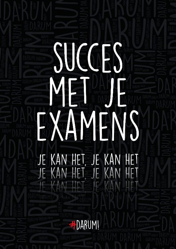 Fonkelnieuw Succes met je examens - Succes kaarten | Kaartje2go CE-48