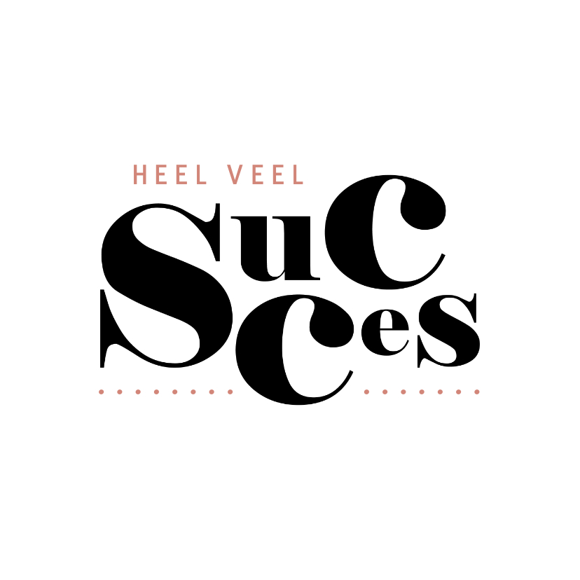 Succes typografisch - Succes kaarten Succes kaarten - Succes typografisch