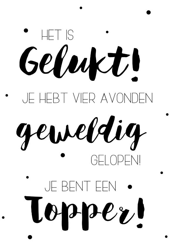 Succeskaart Avond4daagse kaart: Het is gelukt! - Succes kaarten Succes kaarten - Succeskaart Avond4daagse kaart: Het is gelukt!