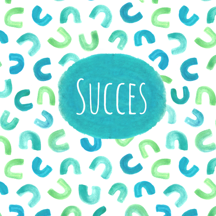 Succeskaart patroon hoefijzers - Succes kaarten Succes kaarten - Succeskaart patroon hoefijzers
