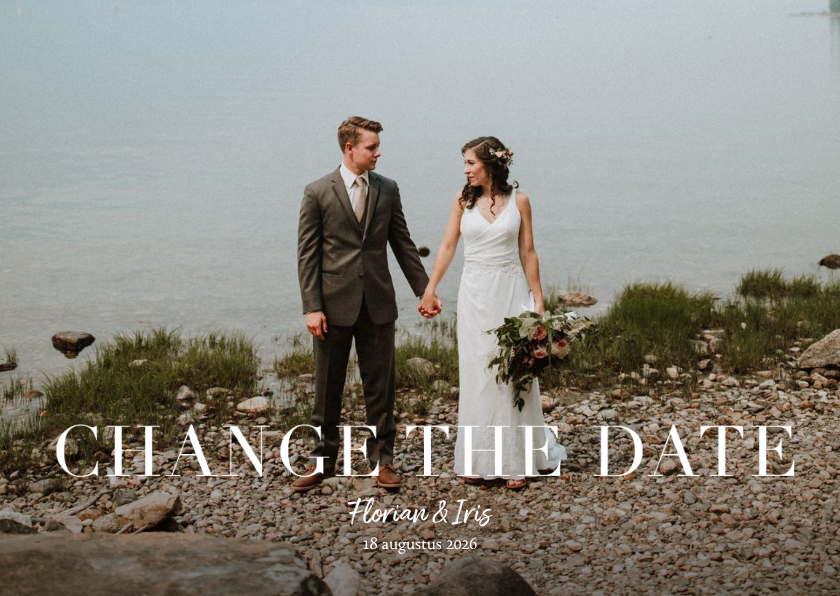 Change the date annuleringskaart grote foto en tekst - Trouwkaarten Trouwkaarten - Change the date annuleringskaart grote foto en tekst