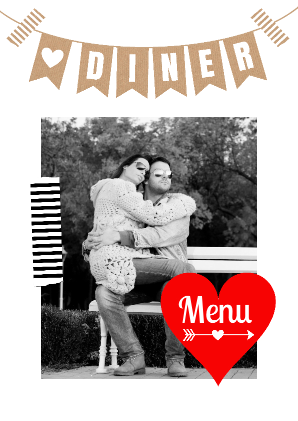 Menukaart eigen foto - Trouwkaarten Trouwkaarten - Menukaart eigen foto