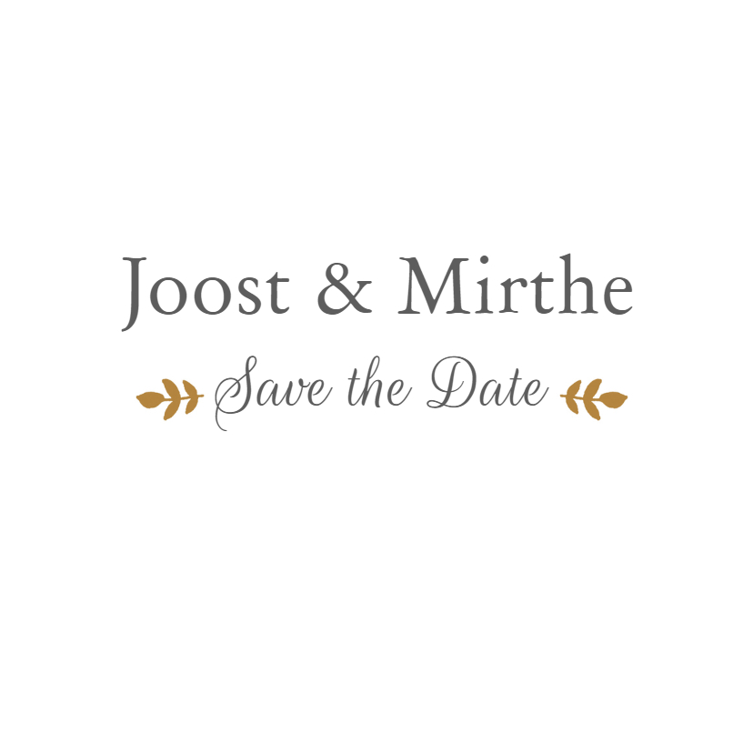 Save the date blaadjes - Trouwkaarten Trouwkaarten - Save the date blaadjes
