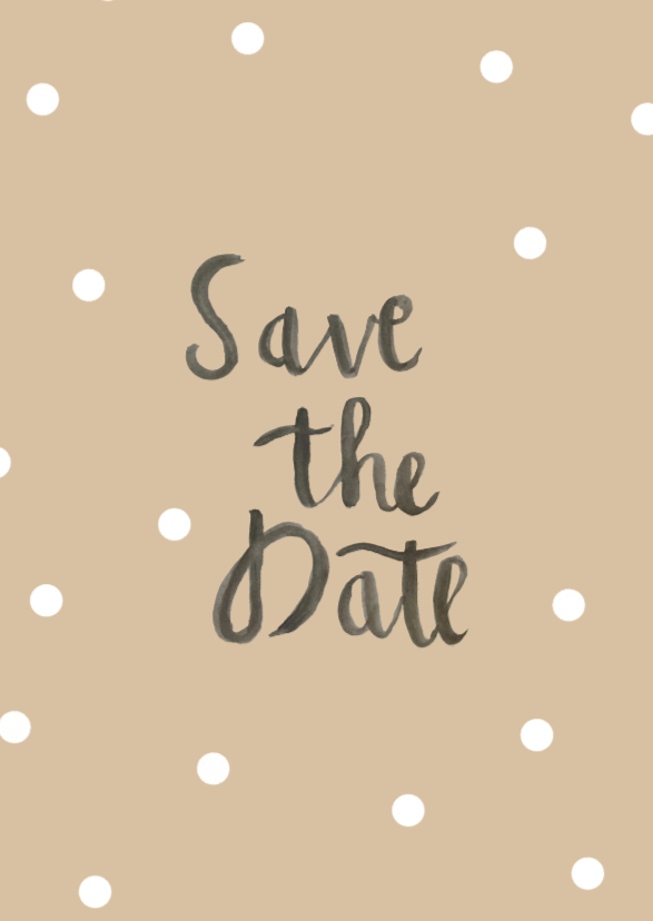 Save the Date brush - Trouwkaarten Trouwkaarten - Save the Date brush