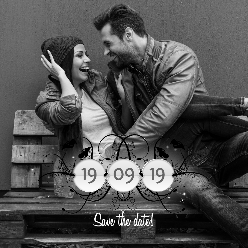 Save the Date kaart foto datum - Trouwkaarten Trouwkaarten - Save the Date kaart foto datum