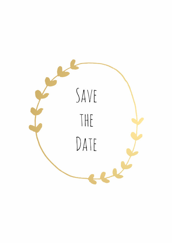 Save the Date krans - HM - Trouwkaarten Trouwkaarten - Save the Date krans - HM