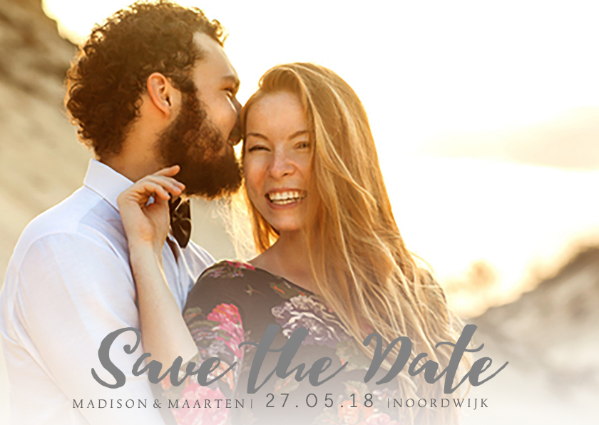 Save the Date modern lettertype - Trouwkaarten Trouwkaarten - Save the Date modern lettertype