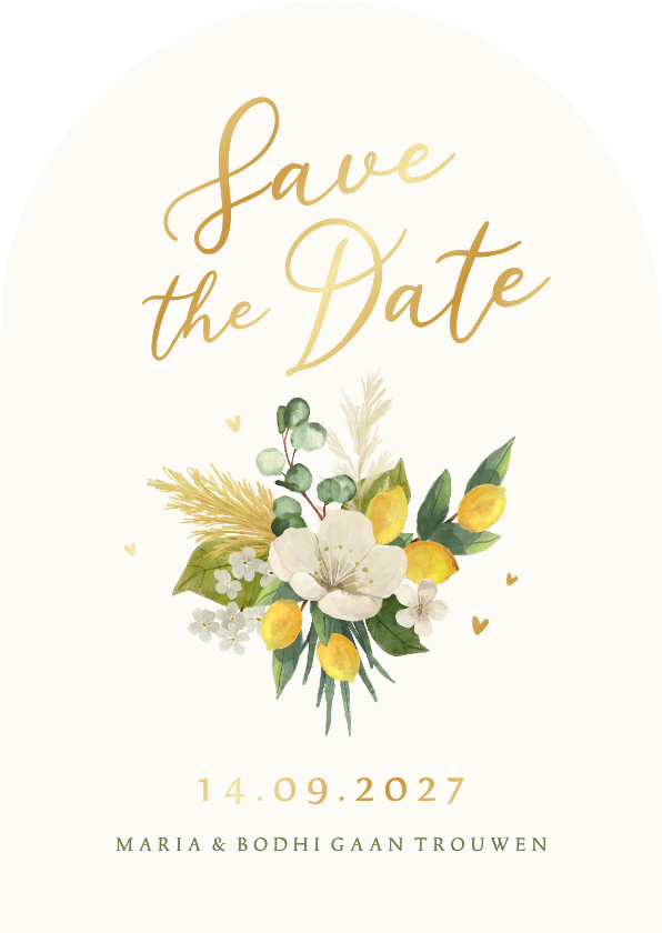 Save the date trouwkaart mediterraans citroenen zomer - Trouwkaarten Trouwkaarten - Save the date trouwkaart mediterraans citroenen zomer