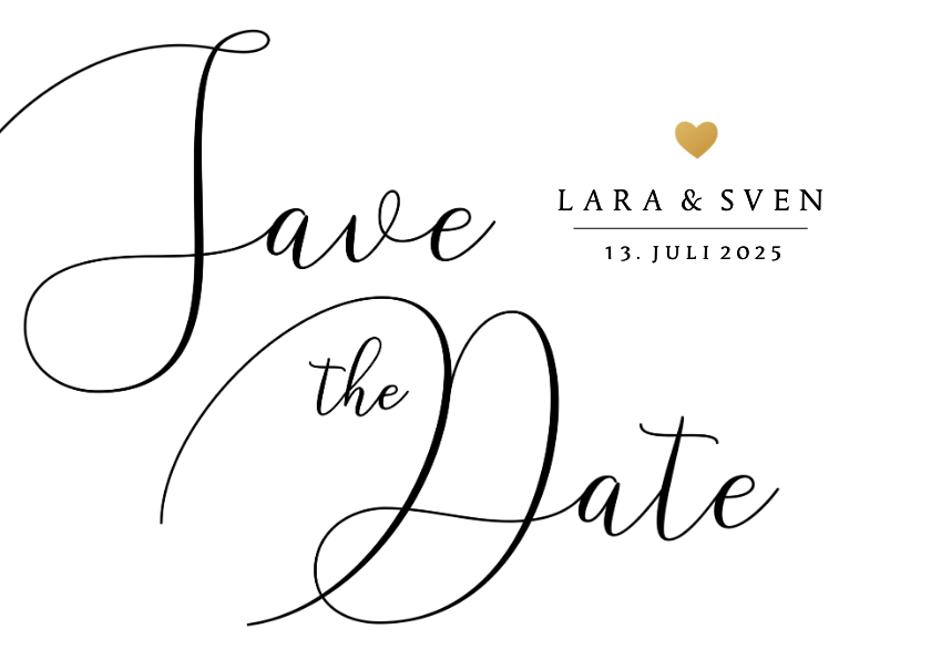Save the date trouwkaart simpel minimalistisch eenvoudig - Trouwkaarten Trouwkaarten - Save the date trouwkaart simpel minimalistisch eenvoudig