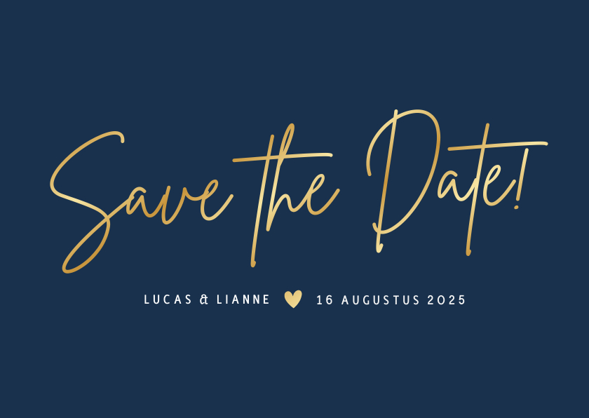 Stijlvolle liggende minimalistische Save the Date kaart Stijlvolle liggende minimalistische Save the Date kaart