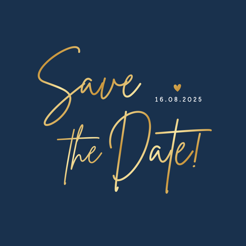 Stijlvolle minimalistische Save the Date kaart met datum - Trouwkaarten Trouwkaarten - Stijlvolle minimalistische Save the Date kaart met datum