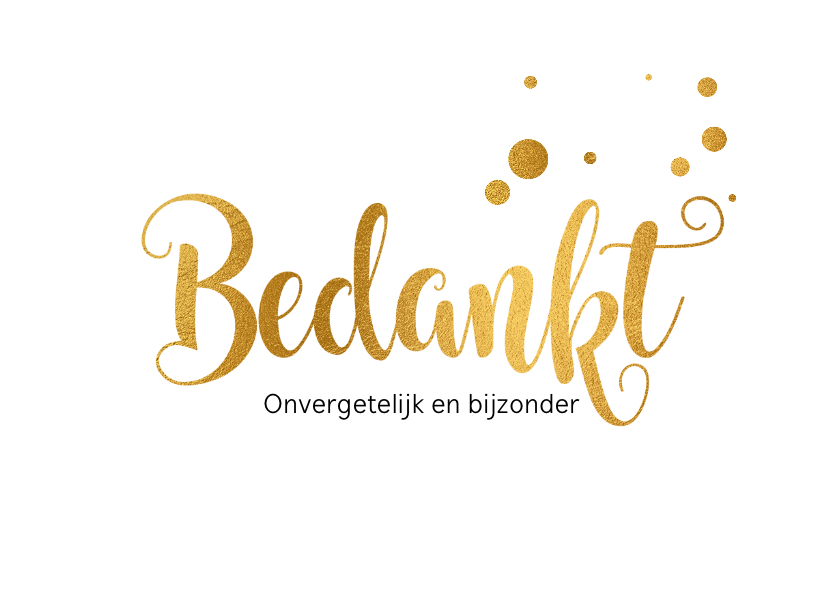Trouw bedankt serie goud - Trouwkaarten Trouwkaarten - Trouw bedankt serie goud