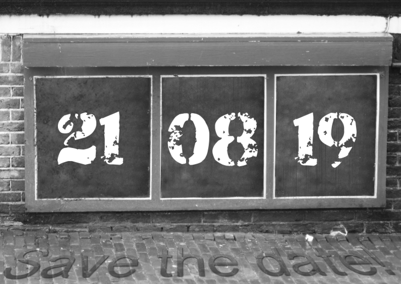 Trouwen bord save the date - Trouwkaarten Trouwkaarten - Trouwen bord save the date