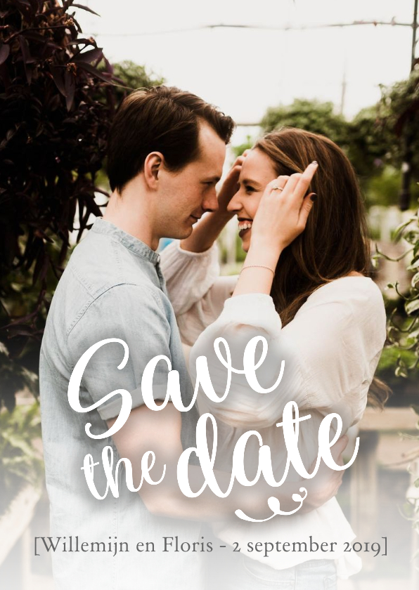 Trouwkaarten - Trouwen save the date met foto