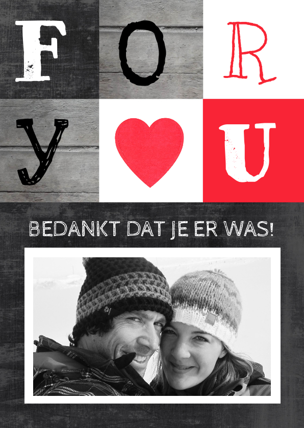 Trouwkaart dank krijtbord hart - Trouwkaarten Trouwkaarten - Trouwkaart dank krijtbord hart