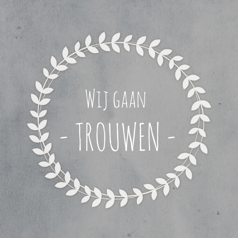 Trouwkaart uitnodiging koren - Trouwkaarten Trouwkaarten - Trouwkaart uitnodiging koren