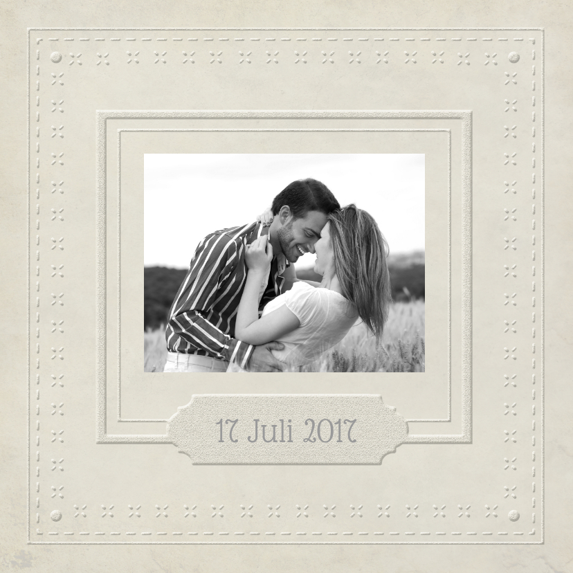 Trouwkaart vintage lijst - Trouwkaarten Trouwkaarten - Trouwkaart vintage lijst