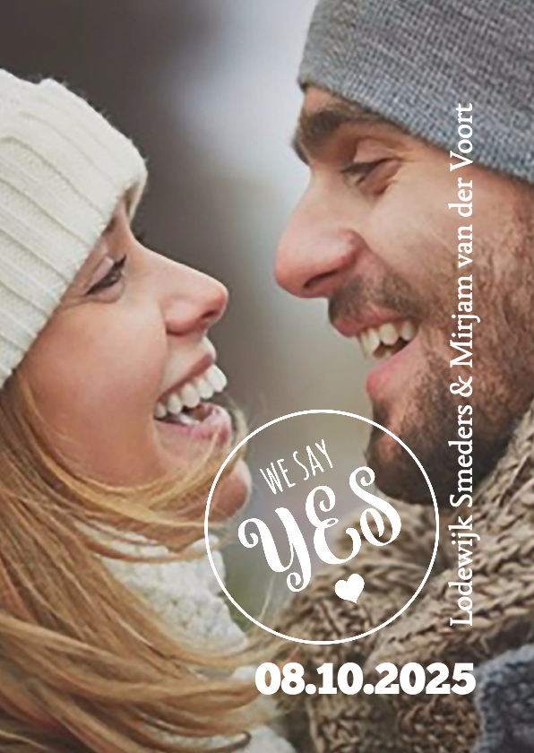 We say yes trouwkaart - Trouwkaarten Trouwkaarten - We say yes trouwkaart