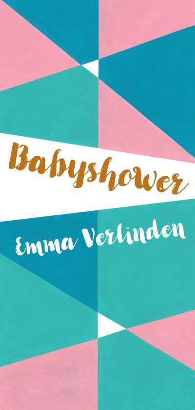 Babyshower pastel geometrisch - sk - Uitnodigingen Uitnodigingen - Babyshower pastel geometrisch - sk