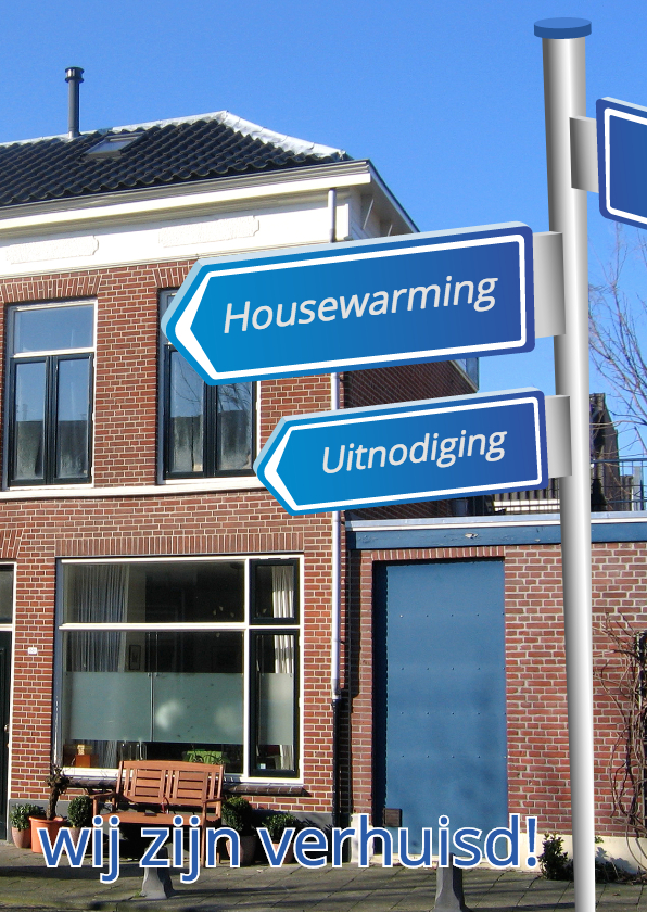 Bewegwijzering verhuizing - BK - Uitnodigingen Uitnodigingen - Bewegwijzering verhuizing - BK