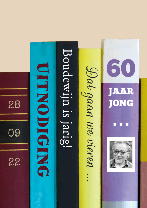boeken 60 jaar - Uitnodigingen Uitnodigingen - boeken 60 jaar