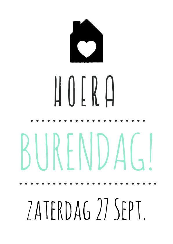 Burendag uitnodiging Zwart wit - Uitnodigingen Uitnodigingen - Burendag uitnodiging Zwart wit