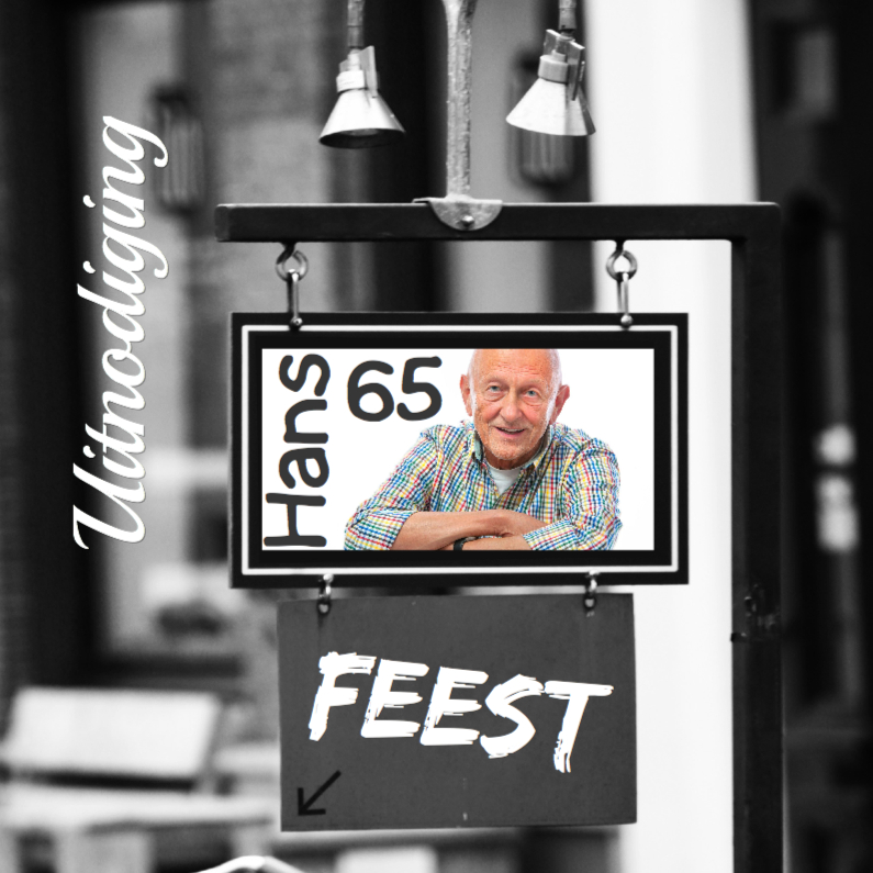 Feest bord zelf aanpassen 2 - Uitnodigingen Uitnodigingen - Feest bord zelf aanpassen 2