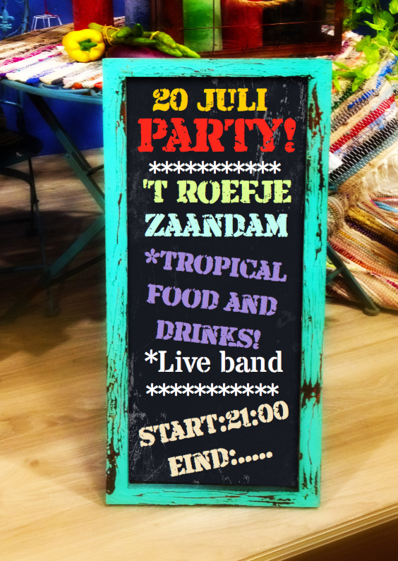 Feest krijtbord zelf aanpassen a - Uitnodigingen Uitnodigingen - Feest krijtbord zelf aanpassen a