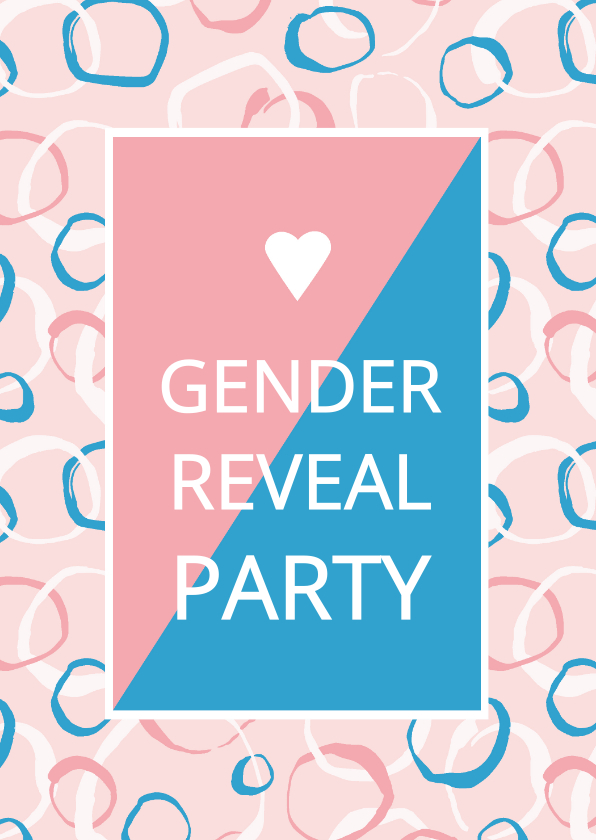 Gender Reveal uitnodiging - Uitnodigingen Uitnodigingen - Gender Reveal uitnodiging