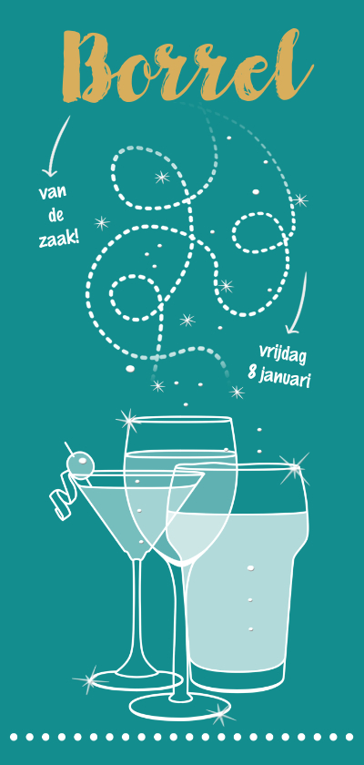 Leuke uitnodiging voor een borrel van de zaak of zomaar - Uitnodigingen Uitnodigingen - Leuke uitnodiging voor een borrel van de zaak of zomaar