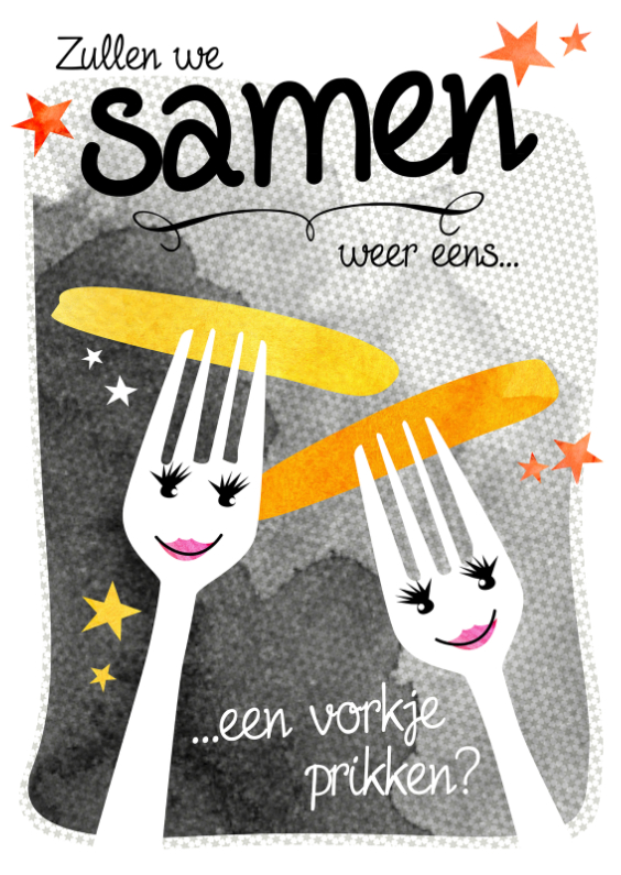 Samen vorkje prikken? - Uitnodigingen Uitnodigingen - Samen vorkje prikken?