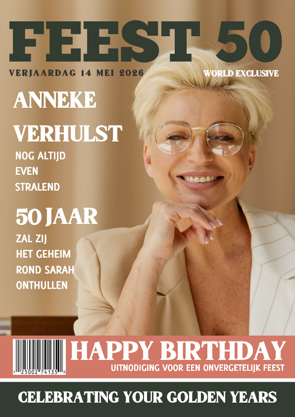 Sarah Tijdschrift verjaardag 50 jaar feest - Uitnodigingen Uitnodigingen - Sarah Tijdschrift verjaardag 50 jaar feest
