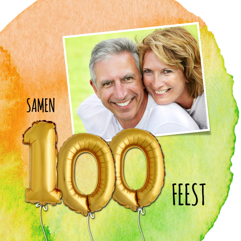 Uitnodiging 100 ballon verf - Uitnodigingen Uitnodigingen - Uitnodiging 100 ballon verf