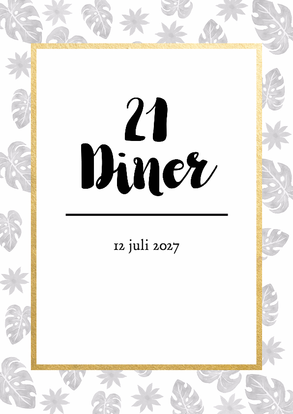Uitnodiging 21 diner tropical - DH - Uitnodigingen Uitnodigingen - Uitnodiging 21 diner tropical - DH