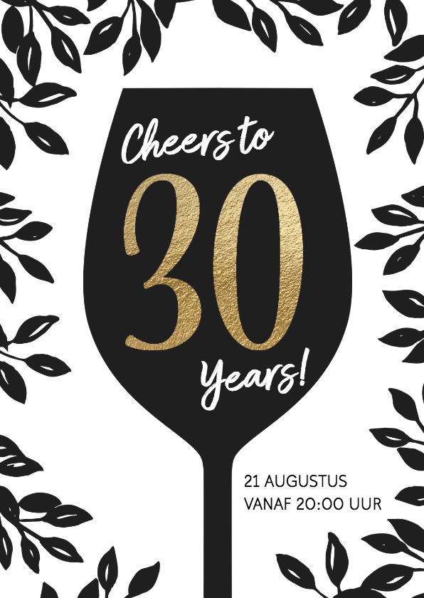 Uitnodigingen - Uitnodiging 30 jaar Cheers