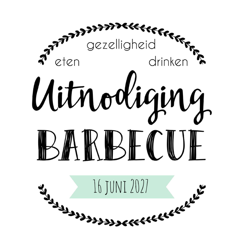 Uitnodiging Barbecue - WW - Uitnodigingen Uitnodigingen - Uitnodiging Barbecue - WW