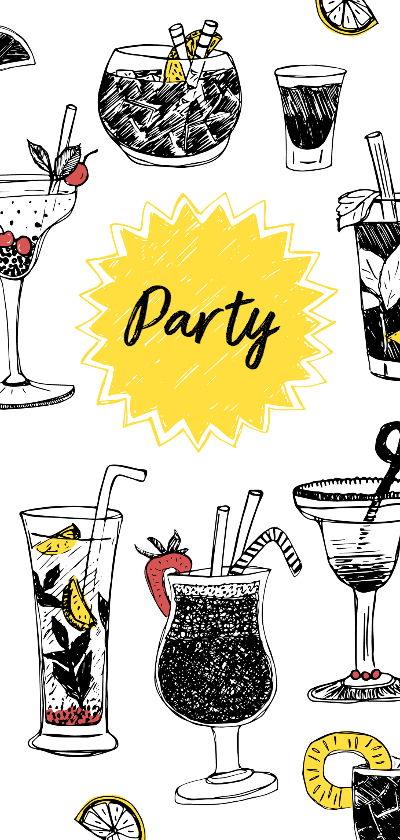 Uitnodiging borrel cocktailparty - Uitnodigingen Uitnodigingen - Uitnodiging borrel cocktailparty