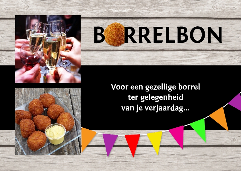 Uitnodiging borrelbon - Uitnodigingen Uitnodigingen - Uitnodiging borrelbon