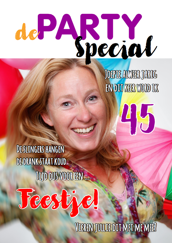Uitnodiging Cover Magazine Party 1 - OT - Uitnodigingen Uitnodigingen - Uitnodiging Cover Magazine Party 1 - OT