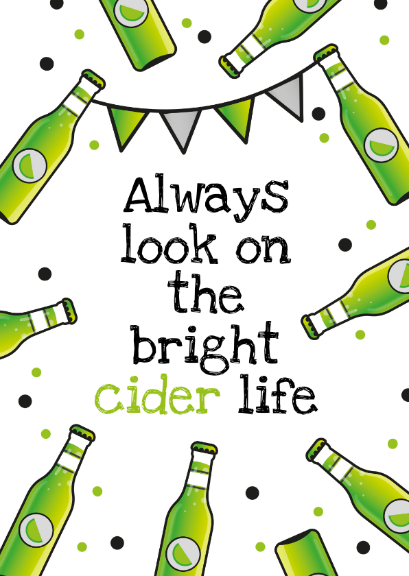 Uitnodiging feestje cider confetti borrel zomer - Uitnodigingen Uitnodigingen - Uitnodiging feestje cider confetti borrel zomer