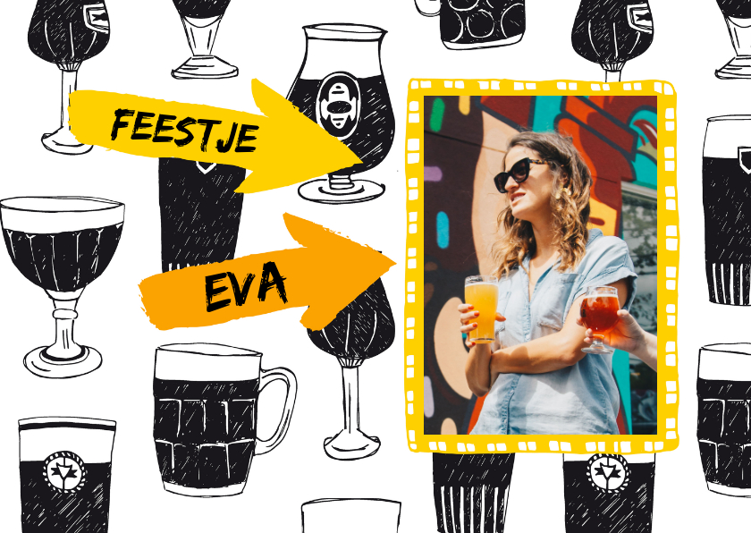 Uitnodiging feestje met biertjes - Uitnodigingen Uitnodigingen - Uitnodiging feestje met biertjes