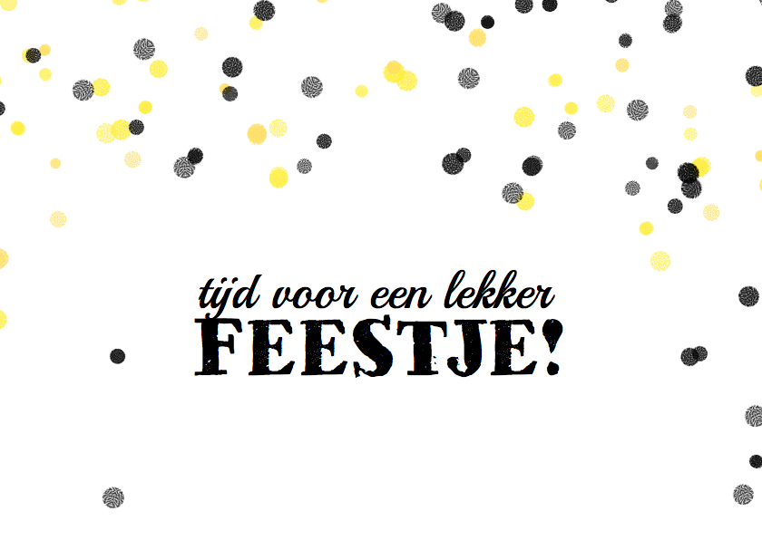 Uitnodiging feestje zwart geel - Uitnodigingen Uitnodigingen - Uitnodiging feestje zwart geel