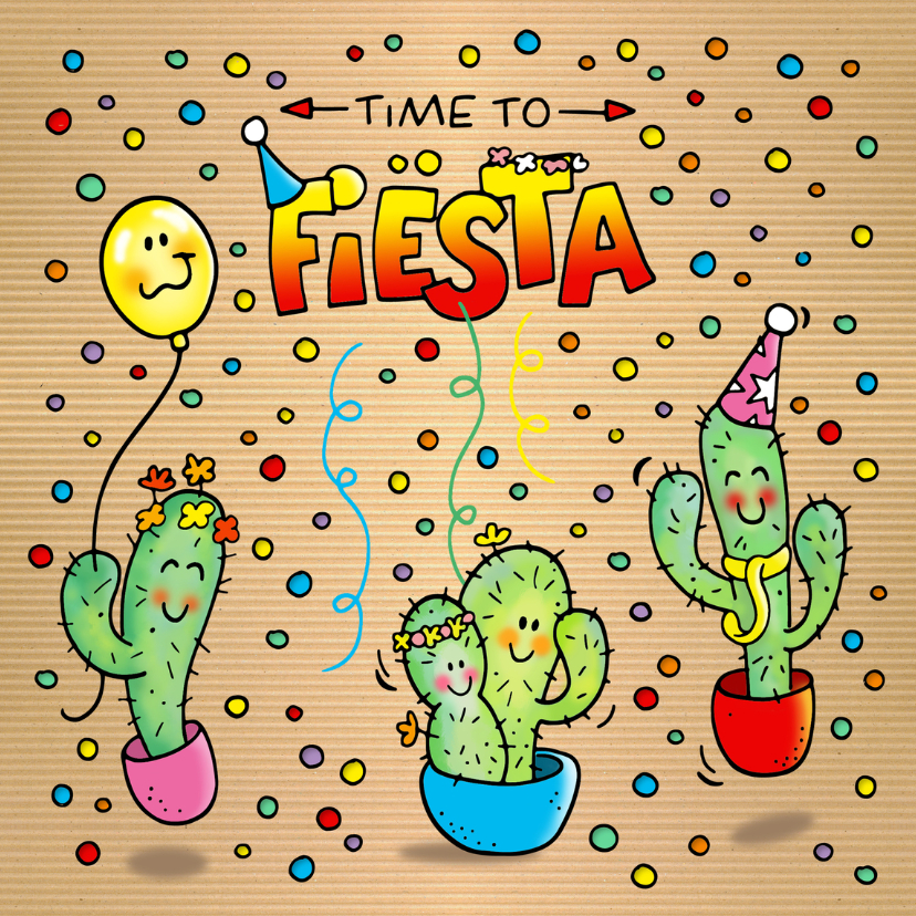 Uitnodigingen - Uitnodiging Fiësta Cactus Mexico